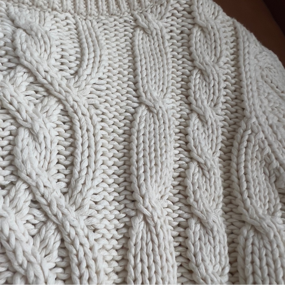 Old Navy Baby Toddler Sz 18-24m Off White Cable Knit Chunky Fisherman Sweater - Picture 7 of 8